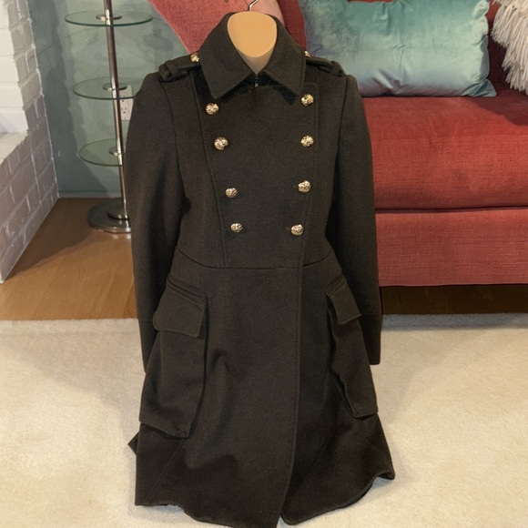 Zara Military inspired Premium Tailored Long Wool Blend Coat - Picture 2 of 11